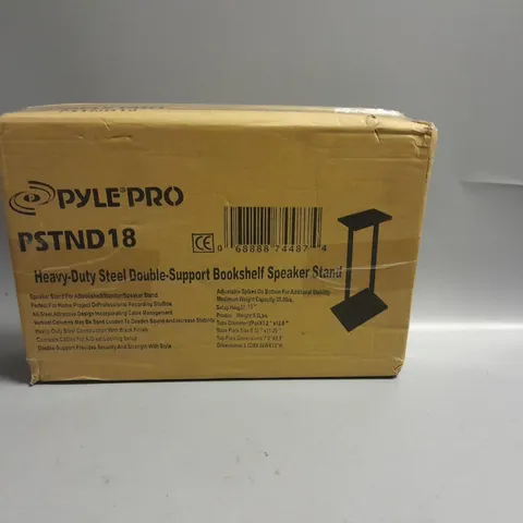BOXED PYLE PRO PSTND18 HEAVY DUTY STAINLESS STEEL SUPPORT BOOKSHELF/SPEAKER STAND