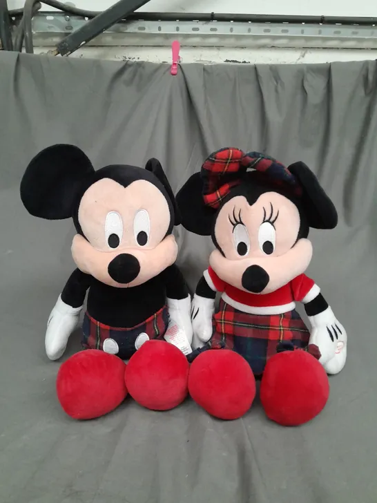 MICKEY AND MINNIE MOUSE PLUSH TEDDIES