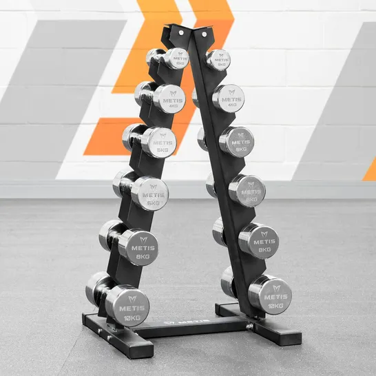 BOXED NET WORLD SPORTS 6 TIER DUMBELL RACK 