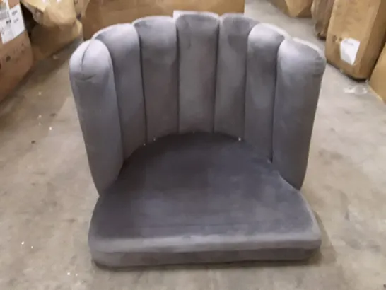 BOXED GREY VELVET DINING CHAIRS