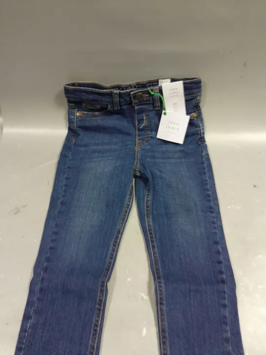 JOHN LEWIS CHILDRENS MID STRAIGHT DENIM JEANS - 5YRS 