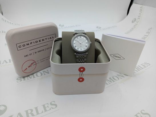 BRAND NEW BOXED FOSSIL WATCH LYRIC SILVER BRACELET RRP £129