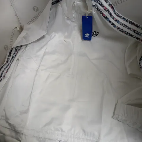 ADIDAS WHITE WINDBREAKER SIZE XS 