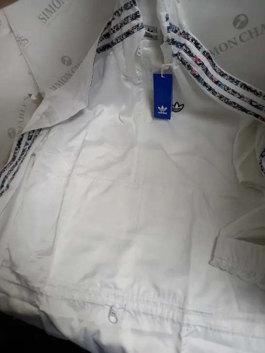 ADIDAS WHITE WINDBREAKER SIZE XS 