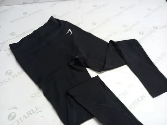 GYMSHARK BLACK TRAINING LEGGINGS - S