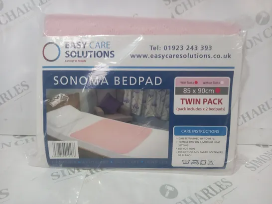 EASY CARE SOLUTIONS SONOMA BEDPAD TWIN PACK