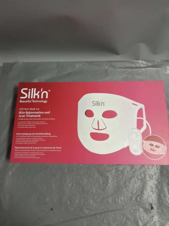 BOXED SILK'N LED FACE MASK 100 SKIN REJUVENATION AND ACNE TREATMENT