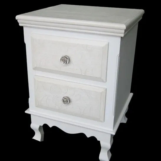 BOXED MARIELLA WOOD BEDSIDE TABLE (1 BOX)