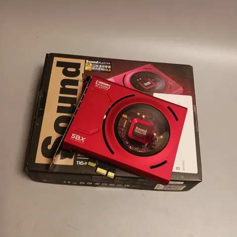 BOXED SBX PROSTUDIO SOUND BLASTER ACOUSTIC ENGINE FOR HIGH PERFORMANCE PCI-E GAMING IN RED