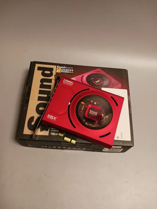 BOXED SBX PROSTUDIO SOUND BLASTER ACOUSTIC ENGINE FOR HIGH PERFORMANCE PCI-E GAMING IN RED