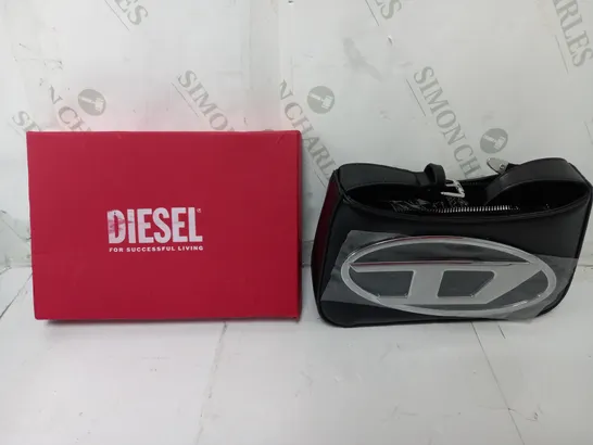 BOXED DIESEL BLACK SHOULDER STRAP BAG 