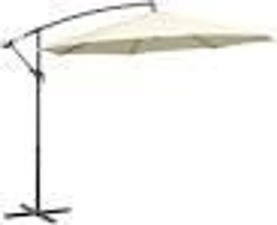 BOXED OUTSUNNY 3M BANANA HANGING PARASOL UMBRELLA GREEN