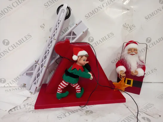 MR CHRISTMAS ANIMATED LIGHT UP CLIMBING CHRISTMAS CRANE