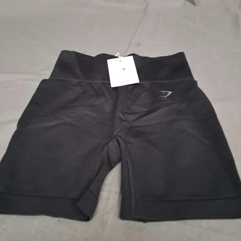 GYMSHARK FLEX SHORTS IN BLACK - SMALL