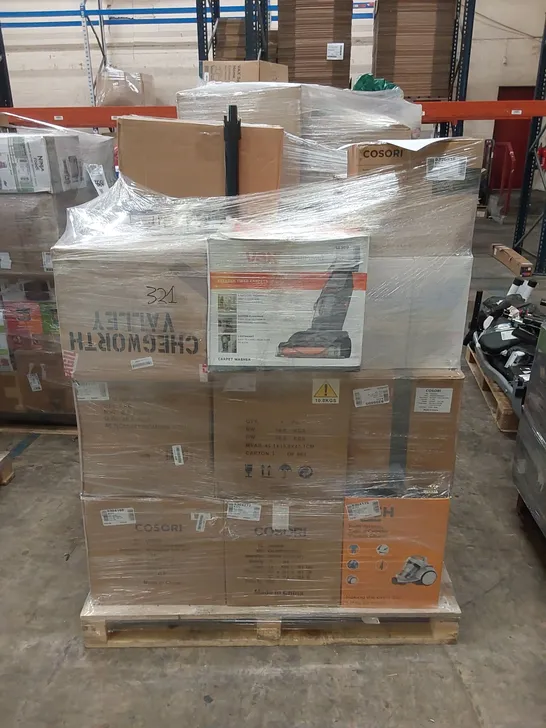 PALLET OF APPROXIMATELY 23 UNPROCESSED RAW RETURN HOUSEHOLD AND ELECTRICAL GOODS TO INCLUDE;