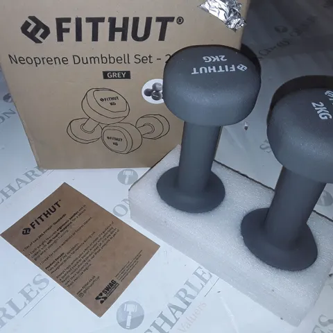 FITHUT NEOPRENE DUMBBELL SET - 2 X 2KG