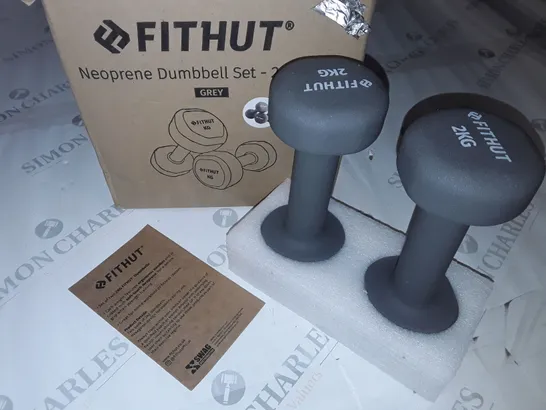 FITHUT NEOPRENE DUMBBELL SET - 2 X 2KG