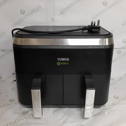 BOXED TOWER 8 LITRE DUAL BASKET AIR FRYER 