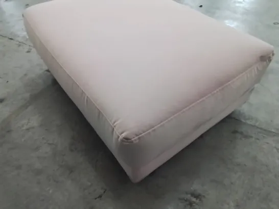 QUALITY BRITISH DESIGNER LOUNGE Co. FOOTSTOOL PINK PLUSH FABRIC 