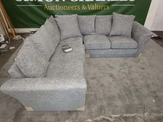 GREY FABRIC CORNER SOFA