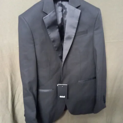 DOBELL BLACK DINNER JACKET WITH NOTCH LAPEL - UK 38 S