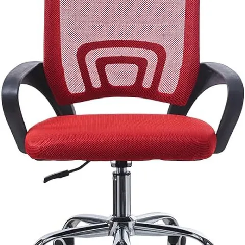 BOXED RED MESH OFFICE CHAIR