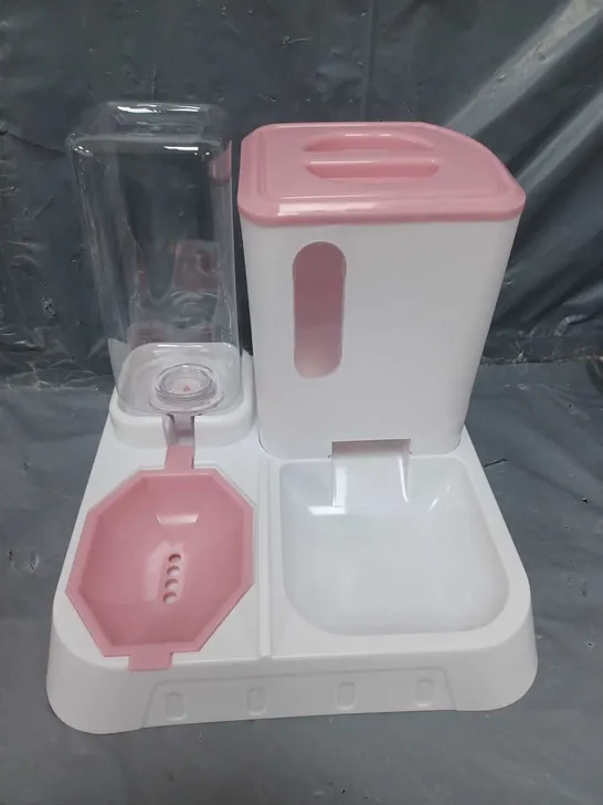 UNBRANDED PET FEEDER IN WHITE/PINK