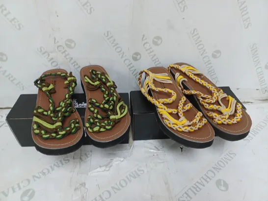 LOT OF 6 X PAIRS OF WANNA SANDALS