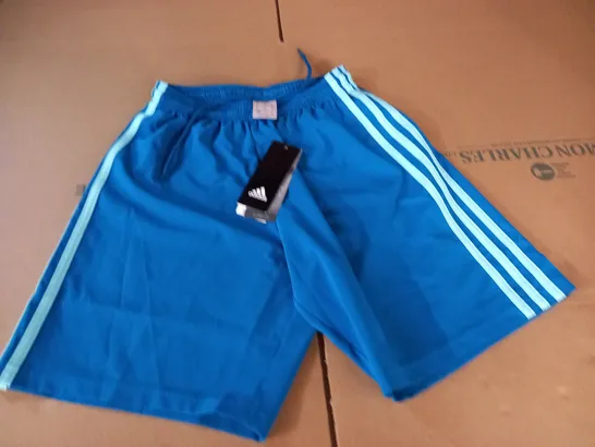 ADIDAS BLUE SPORTS SHORTS - UK XS