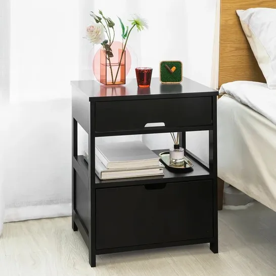 BOXED ANTWERP 2 DRAWER BEDSIDE TABLE 