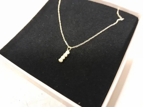 STONE AND STRAND NECKLACE - S10K STAMP