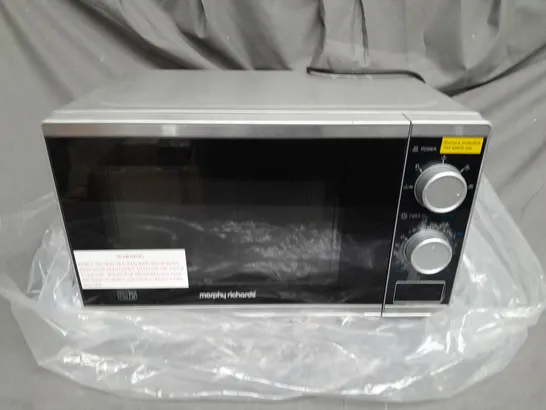 MORPHY RICHARDS 20 LITRE 800W MANUAL SILVER MICROWAVE