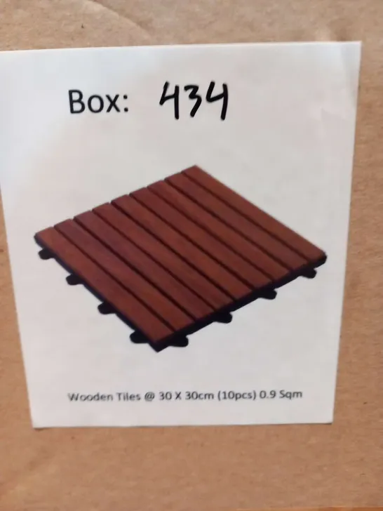 BALI COLLECTION SET OF 10 - TEAK WOOD DECKING TILES (EACH 30 CM)