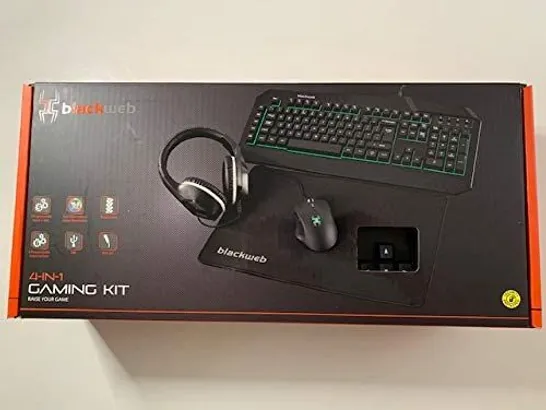 BOX OF 2 X BRAND NEW BLACKWEB 4-IN-1 GAMING STARTER KIT 