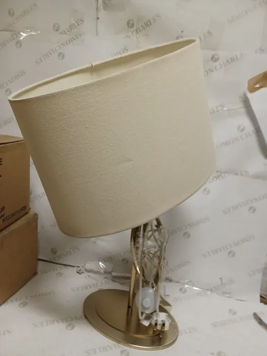 GOLD AND CREAM LAMP SHADE