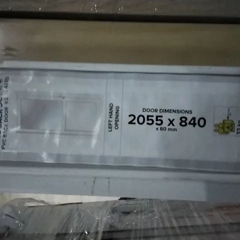 PVCU BACK DOOR HALF GLAZED LEFT HAND OPENING 2055 X 840 X 60mm