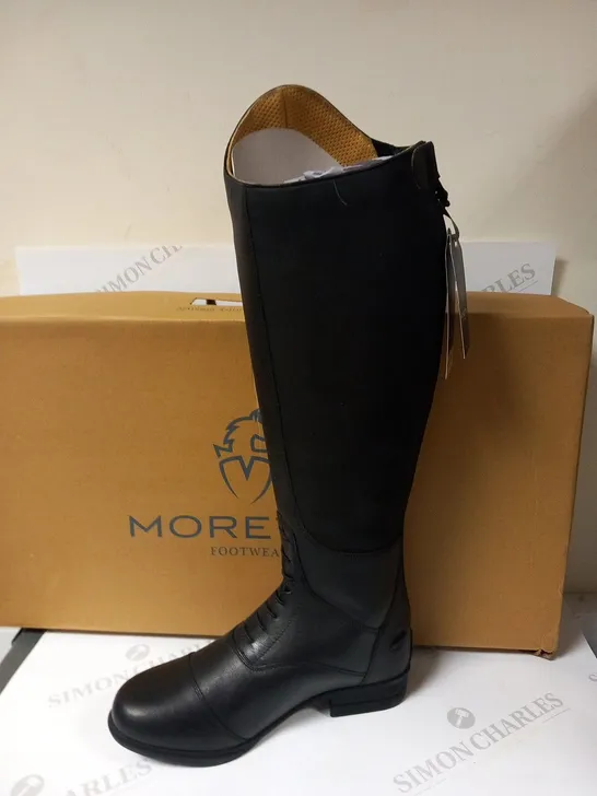 BOXED MORETTA ALBINA RIDING BOOTS BLACK SIZE 7