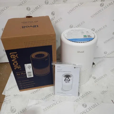 BOXED LEVOIT SMART TRUE HEPA AIR PURIFIER, WITH INSTRUCTIONS