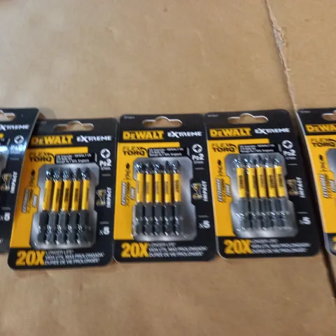 LOT OF  5 5-PACKS  OF DEWALT EXTREME PZ2 57MM DRILL BITS