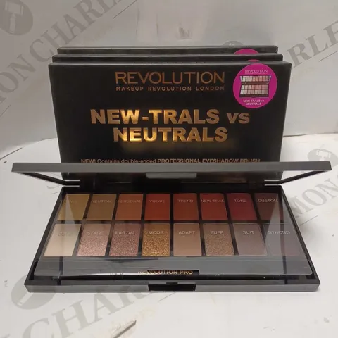 LOT OF 4 REVOLUTION NEW-TRALS VS NEUTRALS EYESHADOW PALETTES