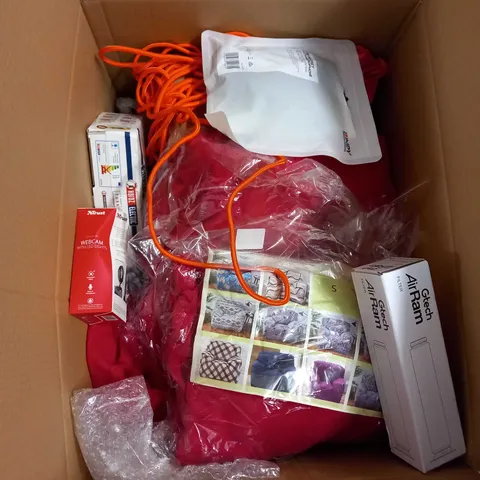 LARGE BOX OF ASSORTED HOUSEHOLD ITEMS 