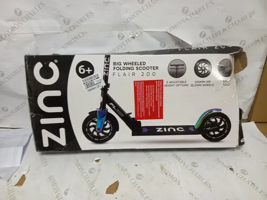 ZINC BIG WHEELED FOLDING SCOOTER FLAIR 200  RRP £100