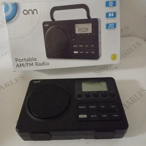 ONN PORTABLE AM/FM RADIO