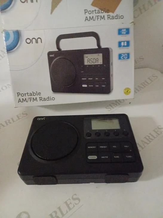 ONN PORTABLE AM/FM RADIO