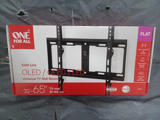 BOXED AND SEALED ONE FOR ALL UNIVERSAL TV WALL MOUNT 32-65"