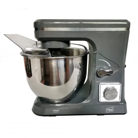 BOXED NEO GREY FOOD BAKING ELECTRIC STAND MIXER 5L 6 SPEED STAINLESS STEEL MIXING BOWL 800W (1 BOX)