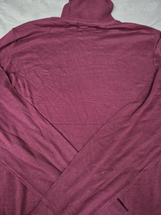 LAUREN RALPH LAUREN LONG SLEEVE TOP IN BURGUNDY SIZE XL