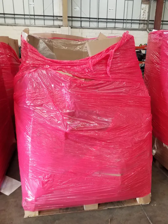 PALLET OF ASSORTED PRODUCTS INCLUDING NON WOVEN FABRIC WARDROBE, RAISED AIR BED, TOILET SEAT, CONVECTOR HEATER, YOGA MAT, RETRACTABLE SAFETY GATE