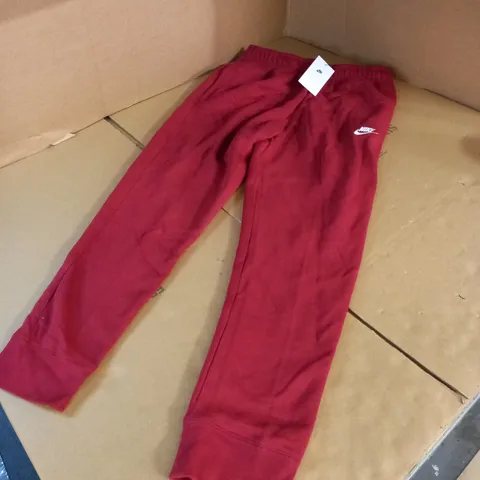 NIKE MENS LARGE RED STANDARD LEG JOGGERS