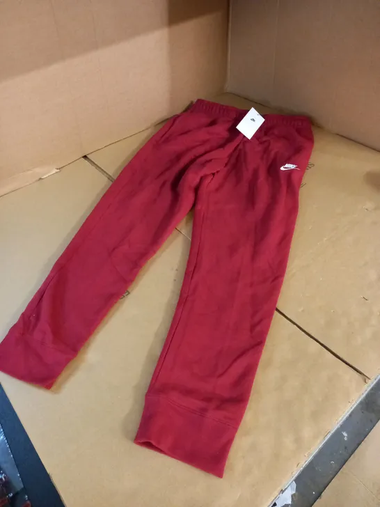 NIKE MENS LARGE RED STANDARD LEG JOGGERS